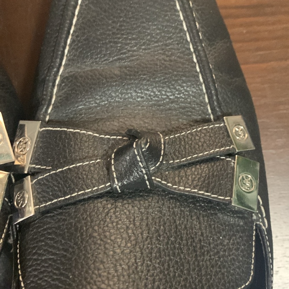 Michael Kors, black leather loafers size 9 - Picture 4 of 6